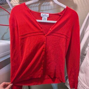 Fred David Red Cardigan